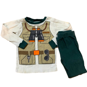 Carter’s Safari Explorer 2 Piece Long Sleeve Pants Pajama Size 3T